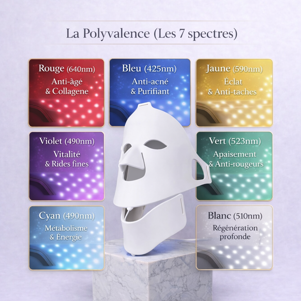 Masque LED visage Neovaskin – stimulation collagène et éclat cutané